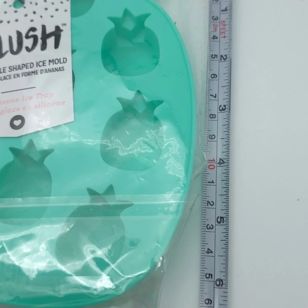 Blush Pineapple Ice Tray Silicone Teal Green Tropical Summer Party Barware New
